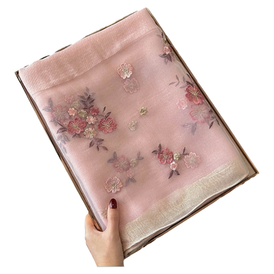 苏绣丝巾女士送妈妈长辈高档刺绣