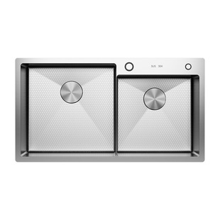 法国法派斯sus304不锈钢水槽双槽厨房洗碗槽加厚水池盆洗菜盆8650