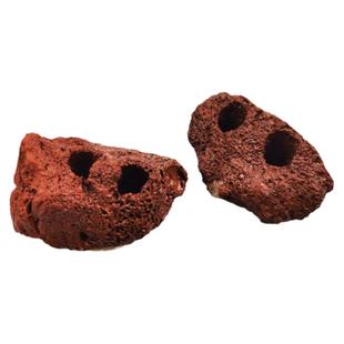 火山石水草固定底座单孔双孔鱼缸造景石净化水质定植水草打孔大块