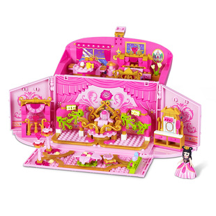 古迪积木包叶罗丽公主宫殿城堡积木包娃娃屋女孩系列拼装儿童玩具