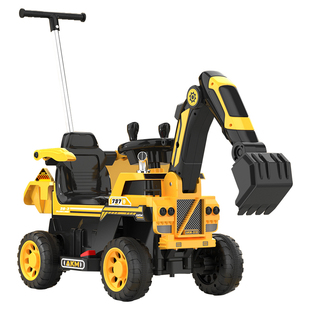 挖掘机儿童可坐人儿童电动挖机男孩大号遥控挖挖机工程车挖土玩具