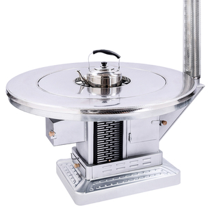 无烟气化炉家用农村烤火炉柴煤两用室内煤炭炉子烧柴取暖炉汽化炉