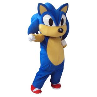 刺猬索尼克玩偶服人偶装行走卡通毛绒公仔cos头套表演道具小咕咚