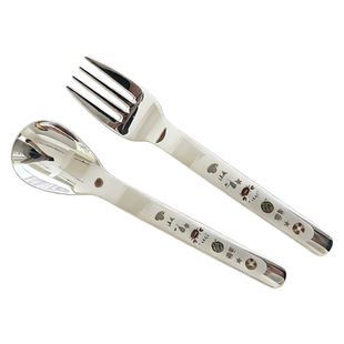 一木宁 316不锈钢便携餐具儿童小学生上班族可爱勺叉筷外带收纳盒