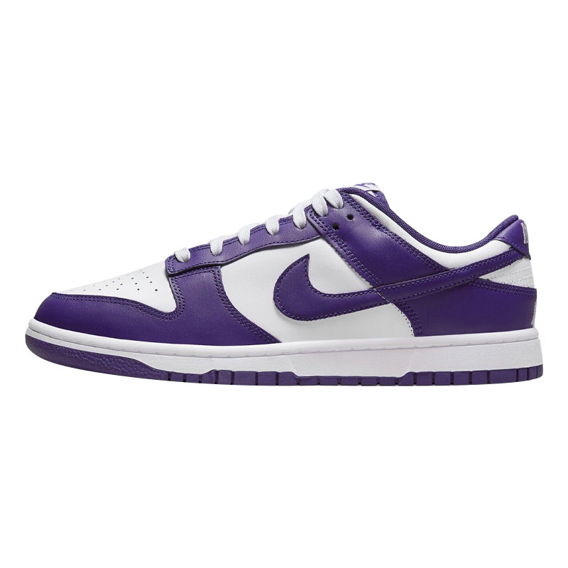 Nike耐克白紫DUNK系带低帮板鞋