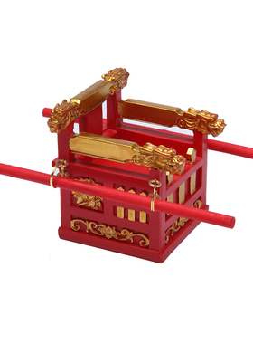 闽南迷你游神轿子汽车内饰品摆件潮汕小型龙椅车载中控桌面工艺品