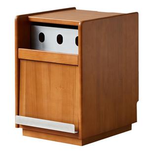 胶片床头柜复古风实木床头柜简约小户型设计师家具卧室主卧床边柜