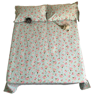 碎花布料 纯棉帆布床单单件 老粗布三件套榻榻米炕单防滑沙发盖布