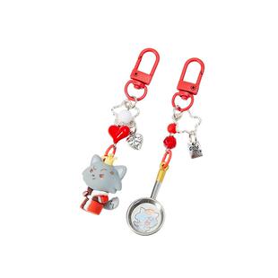 三福喜羊羊与灰太狼IP羊村小鼻嘎对装锁扣 创意锁包扣850445