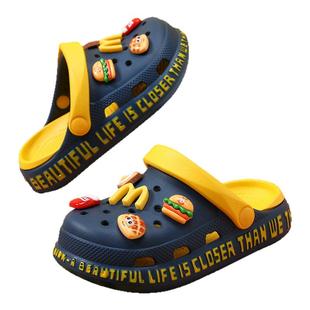 儿童凉鞋男童拖鞋夏季新款洞洞鞋女童防臭宝宝凉拖男孩沙滩鞋软底