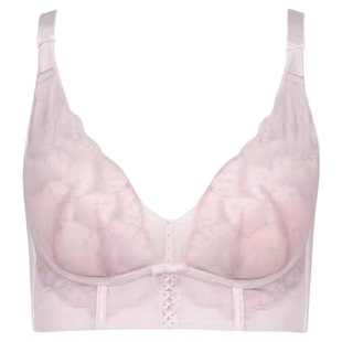 都市丽人新LJC1C5提拉塑形新款蕾丝花边聚拢收副乳调整型文胸内衣