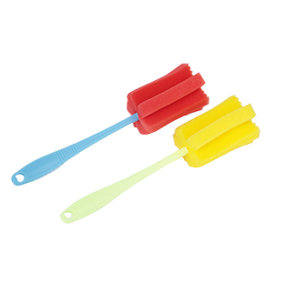 恒芝杯刷长柄厨房海绵清洁刷瓶子刷玻璃奶瓶涮子颜色随机简易耐用