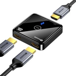 biaze hdmi分配器一分二4k60hz二进一出切换器电脑显示屏音视频双向切换一进二出转换器一拖二分屏分线器遥控