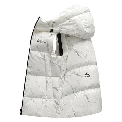 鸭鸭羽绒马甲男士短款连帽保暖