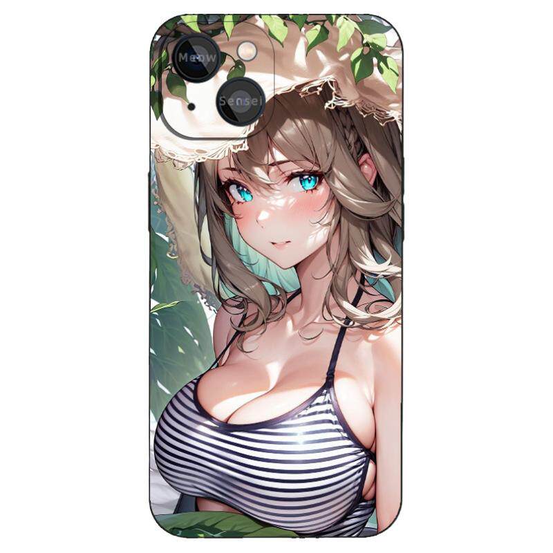 可爱清新夏天少女手机壳小众适用iPhone16液态硅胶14全包防摔13苹果15ProMax华为VIVO小米OPPO动漫周边二次元