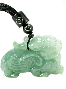 玉麒麟吊坠玉项链立体招财转运