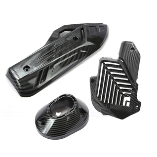 适用于新款2025本田PCX160改装件碳纤维纹排气罩PCX125水箱罩装饰