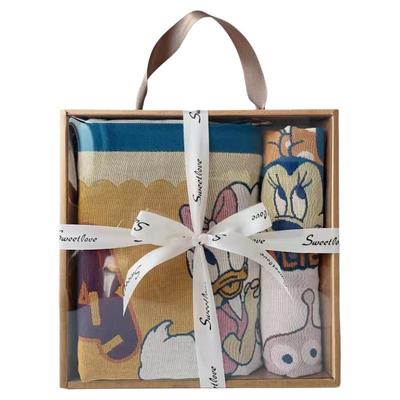 正版迪士尼浴巾毛巾礼盒三件套装