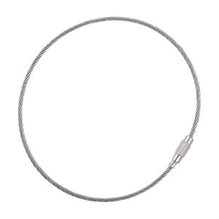 钢丝圈钥匙扣钢丝绳钥匙环不锈钢串收纳盘钥匙圈环防丢小圈钥匙链