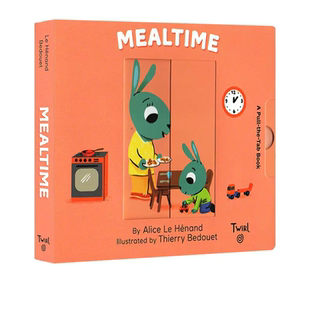 【自营】英文原版 Pull and Play Mealtime 进餐时间 纸板书 抽拉机关操作书 吃饭时间 儿童生活习惯培养绘本 Twirl 法国艺术品牌