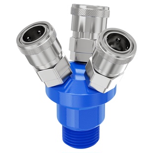 C式自锁快速接头气泵空压机气动快插接头SMY圆二通圆三通配件大全