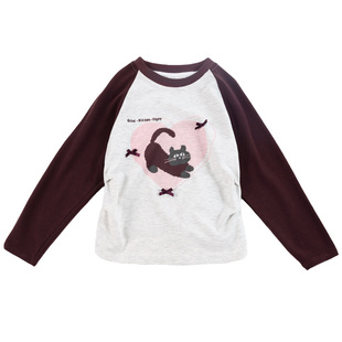 女童T恤春装2026洋气儿童打底衫秋冬长袖大童上衣休闲青少年童装