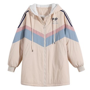 初中学生秋冬装外套带帽潮流年新款宽松少女孩高中生棉服加厚加绒