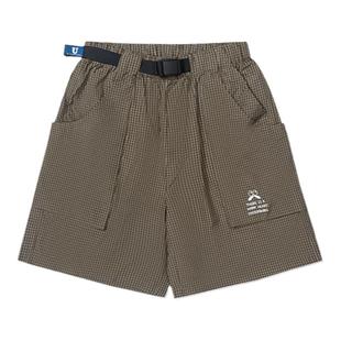 UNDERBOBO格纹腰带短裤 2025新款春夏季 宽松百搭显瘦高腰阔脚女