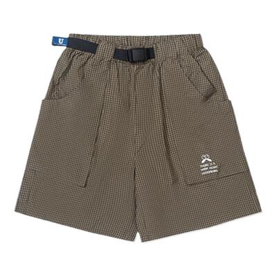 UNDERBOBO美式复古格纹短裤男女