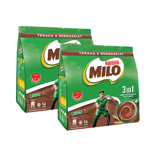 马来西亚进口雀巢Milo美禄牛奶麦芽巧克力可可粉早餐462g*2袋
