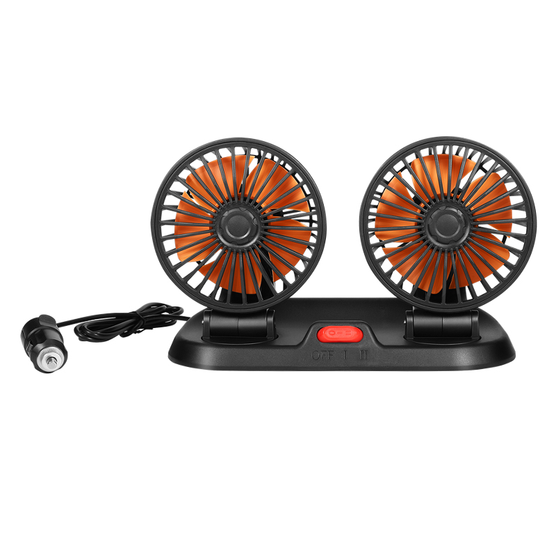 車載風(fēng)扇車用雙頭12V24v大貨車小空調(diào)制冷強力伏USB汽車內(nèi)電風(fēng)扇