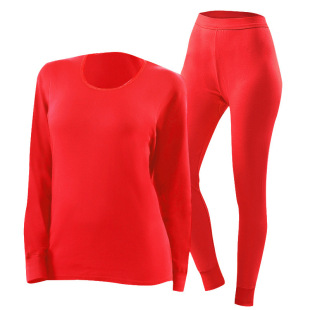 红豆正品本命年红色秋衣单件上衣女款纯棉老年人大码高领全棉毛衫