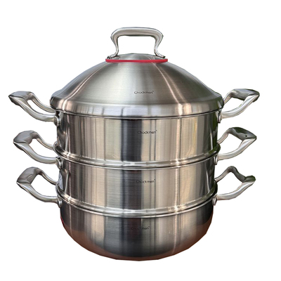 chockmen304不锈钢食品级双层蒸锅家用加厚多层蒸馒头包子燃气灶