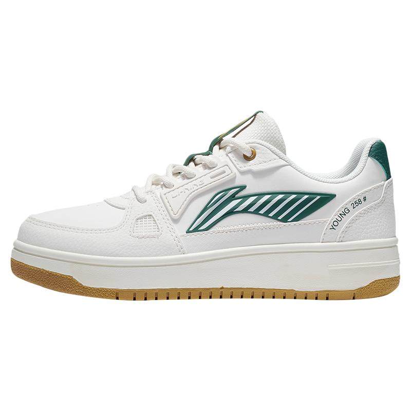 李宁儿童低帮板鞋2025新款秋季小白鞋男童鞋女童大童青少年运动鞋