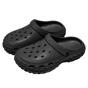 洞洞鞋男款拖鞋夏季外穿2025新款海边沙滩厚底防滑防臭包头半凉男