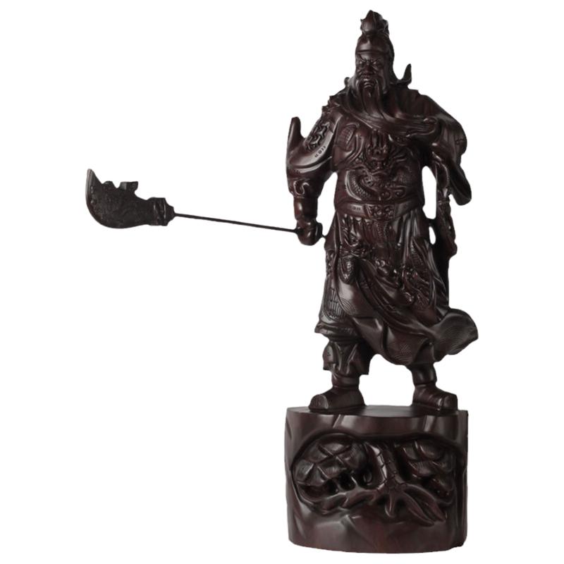 关公摆件财神爷佛像红木雕刻