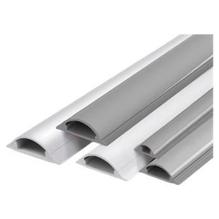 地线槽PVC明装阻燃线槽防踩自粘半圆隐形弧形电线地槽美化走线槽