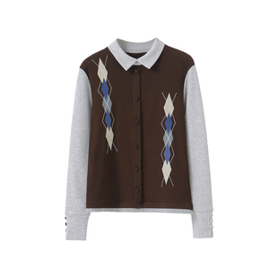 李子木冬季翻领加绒保暖卫衣女2025新款百搭洋气假两件上衣打底衫