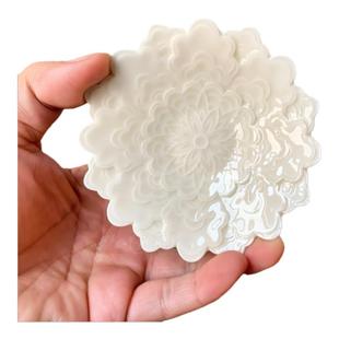 曲阳秋鸿定瓷茶具茶托儿定窑高温釉白瓷莲纹杯垫儿杯托儿中式现代