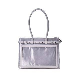 谷世可平铺58cm徽章15个缎面托特单肩大痛包通勤白领学生显贵痛包