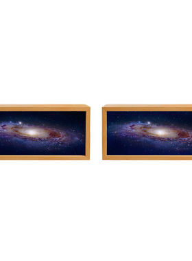星空周边灯光画星系太空宇宙星云儿童房男孩卧室装饰画灯箱小夜灯