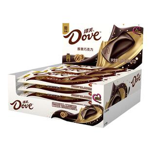 德芙巧克力浓醇黑43g*12排块纯可可脂散装休闲零食官方旗舰店