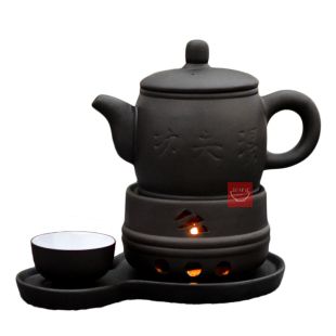 官府菜功夫汤蜡烛加热餐具酒楼茶餐厅海马虫草紫砂茶壶一位功夫汤