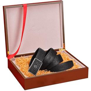 【不锈钢鸵鸟皮】金利来皮带男士自动扣腰带轻奢商务裤带礼盒