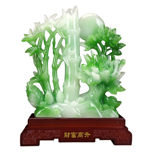 财富高升竹子摆件客厅玄关办公室招财纳福节节高装饰开业乔迁礼物