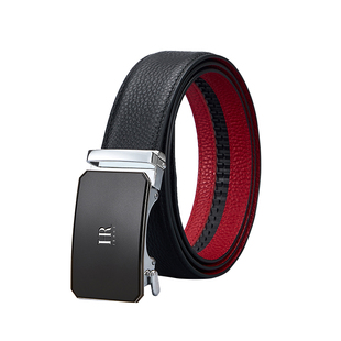 HR赫莲娜本命年红皮带男款真皮红色裤腰带高档男士新年礼物送礼盒