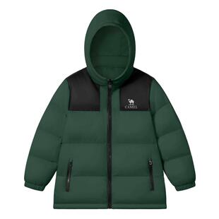 骆驼女童羽绒服常规款加厚保暖连帽防风中大童羽绒外套儿童面包服