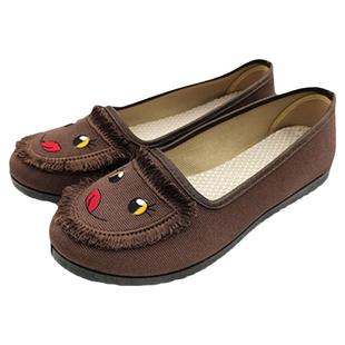 老北京布鞋帆布鞋女鞋春夏一脚蹬平底休闲透气懒人单鞋软底低帮鞋