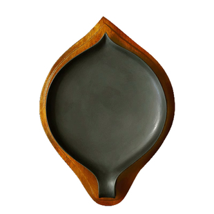 赋比兴 国家非遗《桃》老坑歙砚砚台 带盖书法专用砚台 精品高档天然原石手工歙砚 安徽磨墨条端砚台 素砚台