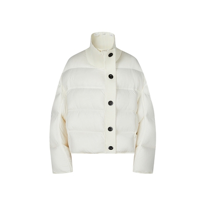 none时髦不对称小众拼接羽绒服